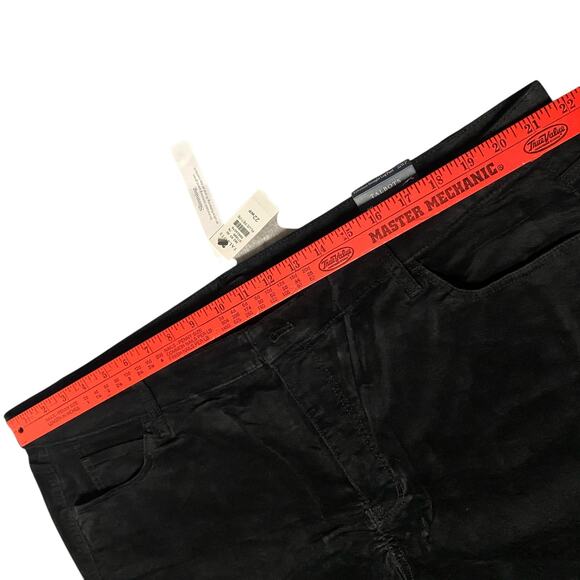 NWT TALBOTS 22WP Black Velveteen Straight Leg Pants Holiday Dressy Slimming - Picture 7 of 14